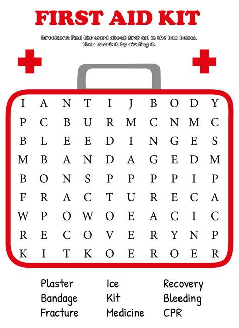 Printable Worksheets For First Aid