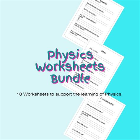 Printable Worksheets For Physics 101