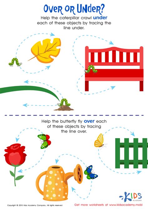 Printable Worksheets Over Under On