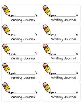 Printable Writing Journal Labels