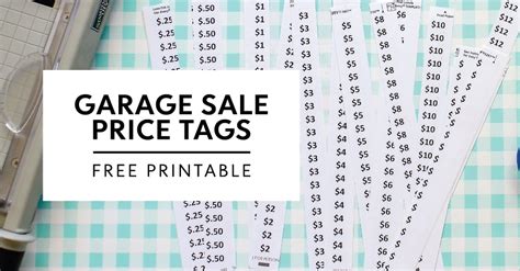 Printable Yard Sale Price Tags: Tips, Tutorial, And Review