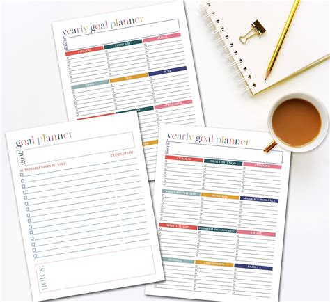 Printable Yearly Goal Planner