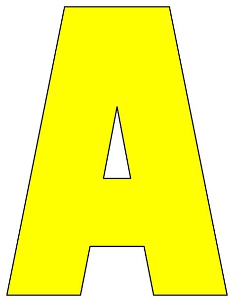 Printable Yellow Letter A