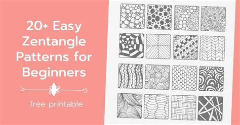 Printable Zentangle Patterns For Beginners