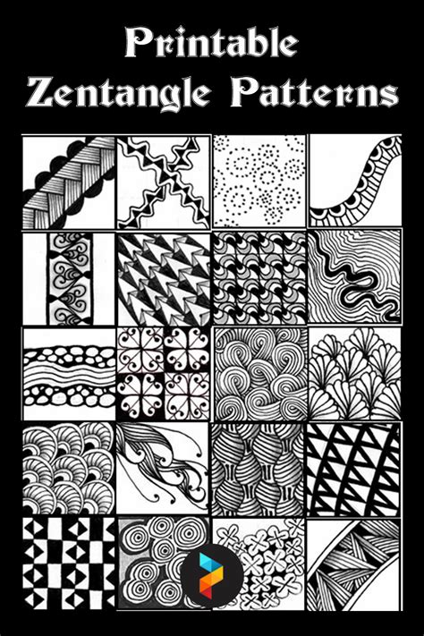 Printable Zentangle Patterns Pdf
