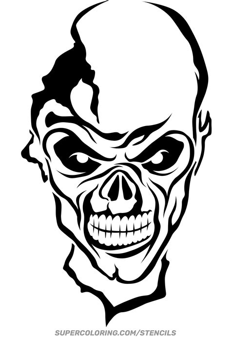 Printable Zombie Slayer Stencil