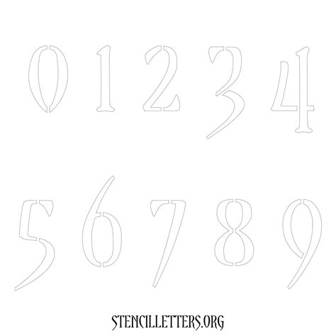 Printable.stencils 6In Numbers