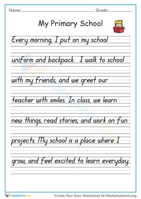 Printables 4Th Grde Writing