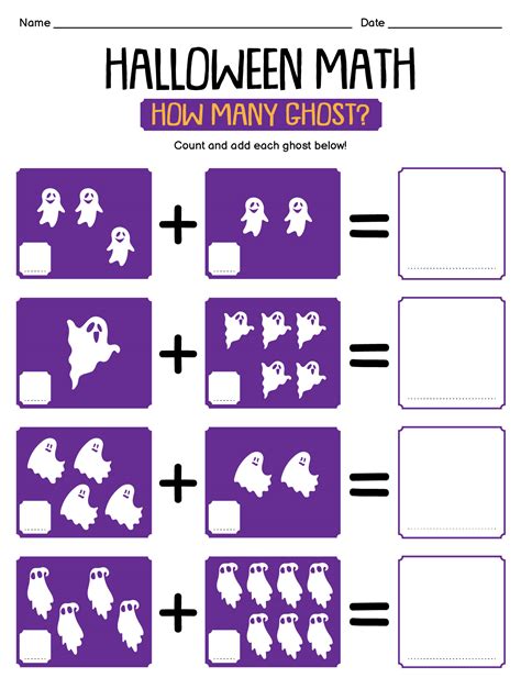 Printables For Halloween Math
