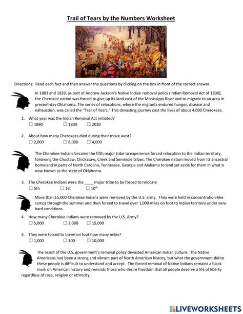 Printables Trail Of Tears