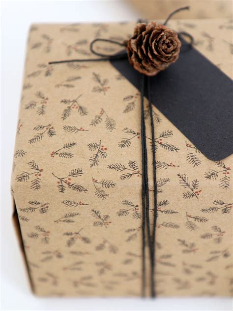 printed brown wrapping paper