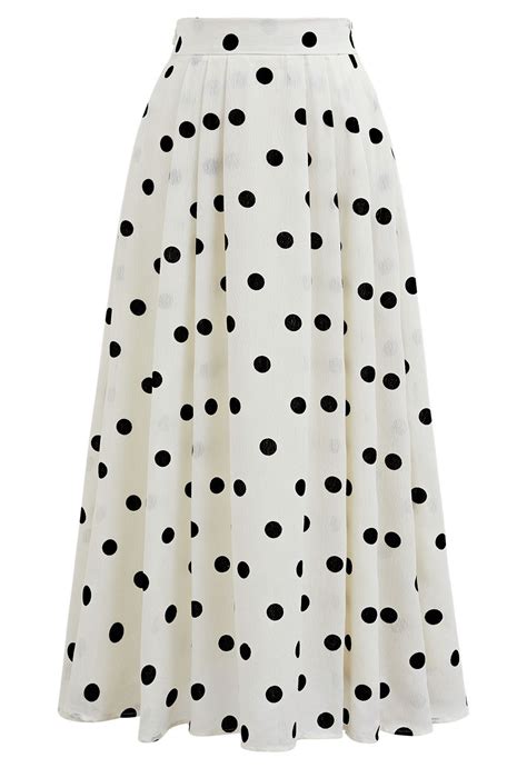 Printed Dot Skirt