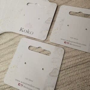 Printed Earring Display Cards