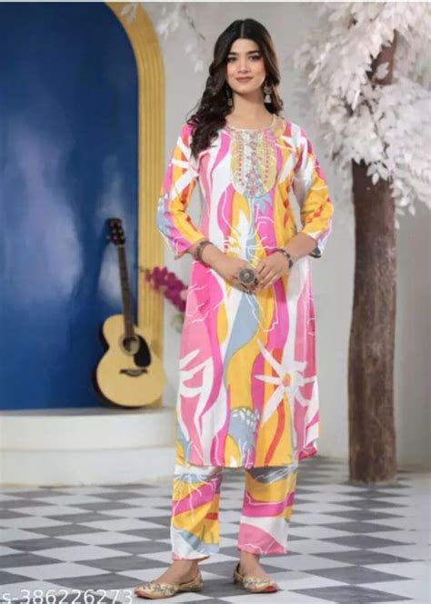 Printed Kurti Pant Set