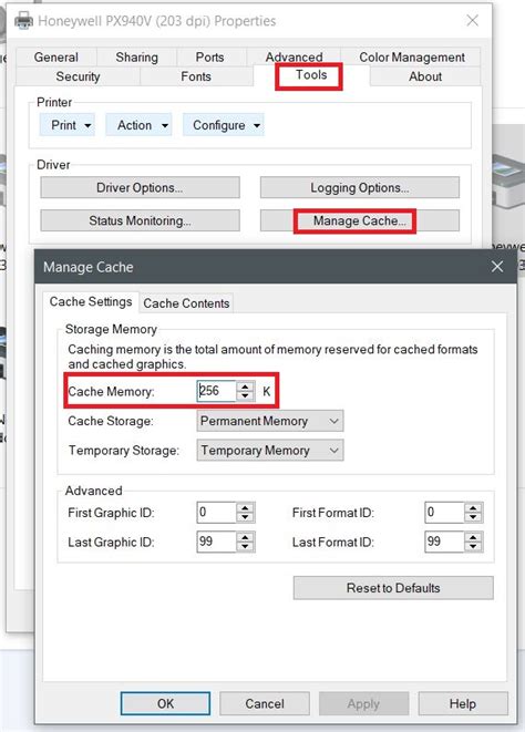 Printer Cache Memory