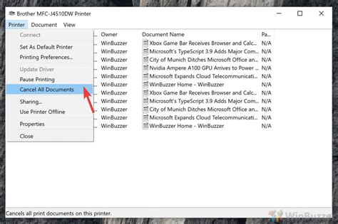 Printer Document In Queue Will Not Print