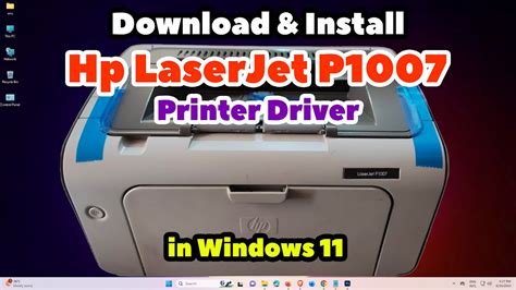 Printer Installation Hp Laserjet P1007