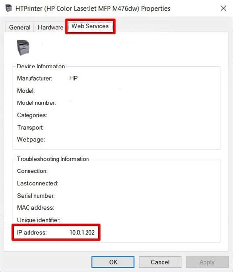 Printer Ip Address Shows 0.0.0.0