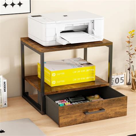 Printer Stand With Storage Shelves