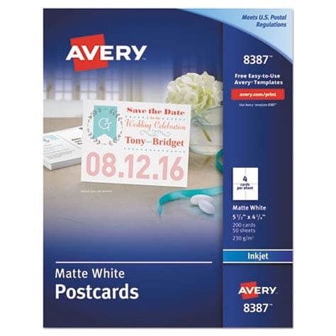 printer for avery postcards 8387
