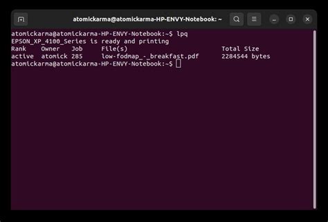 Printing Queue On Linux