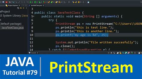 Printstream File Java