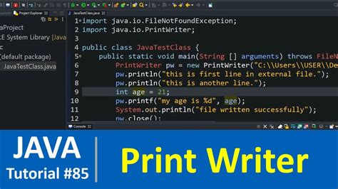 Printwriter Exception In Java
