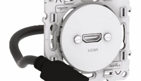 Prise HDMI type A Blanc Odace SCHNEIDER Bricozor