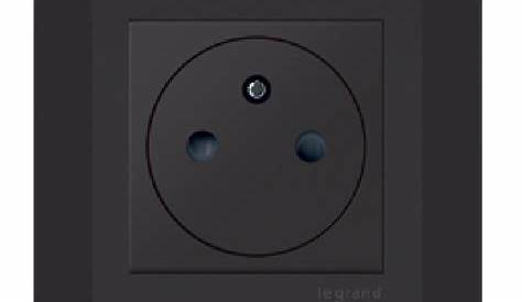 Prise Legrand Mosaic Noire LEGRAND 079121L De Courant 2P+T 2 Modules Noir Mat