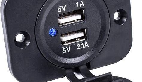 Prise Usb Voiture Encastrable USB , CHGeek 12V/24V 5V 4.2A Double Chargeur