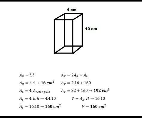 calcule o volume do prisma quadrangular abaixo