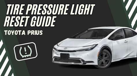 Prius Tire Pressure Sensor Reset