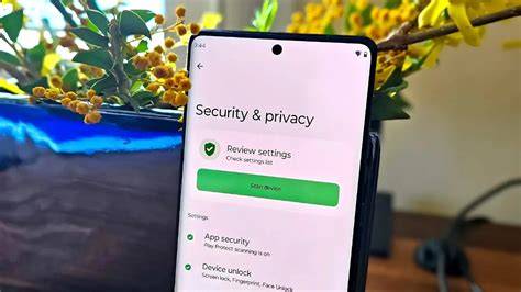 スマートフォンでプライバシー設定を確認する様子