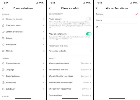 Privacy Settings TikTok