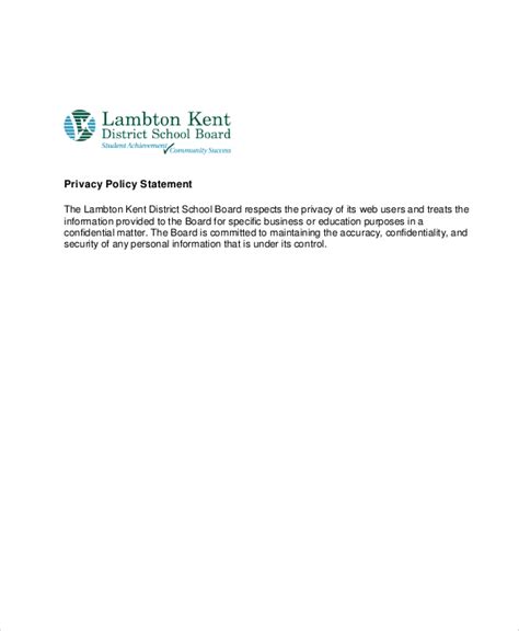 privacy statement example nz