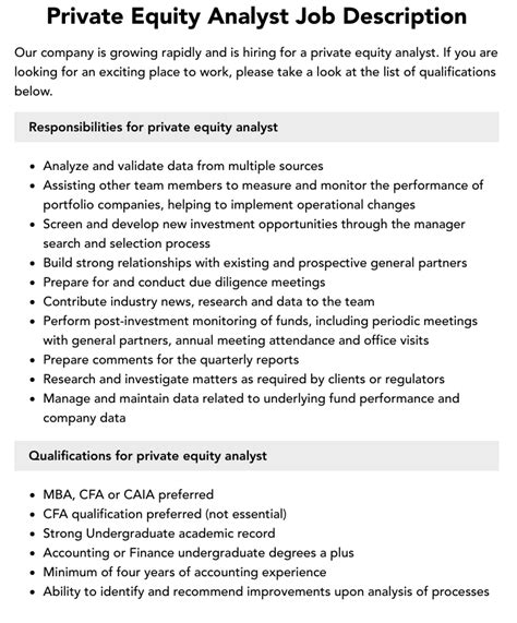 Equity Research Analyst Job Description GIR Research Business Analyst Job Description
