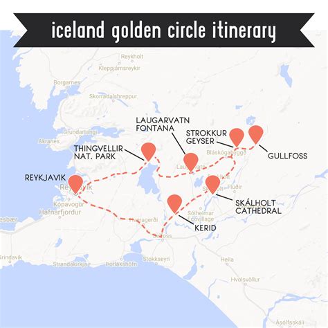 private Golden Circle tour map