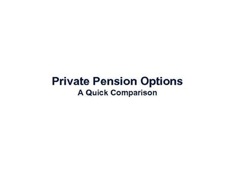 private pension options