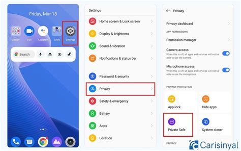 Fitur Private Safe di smartphone Realme