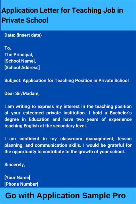 private teaching job