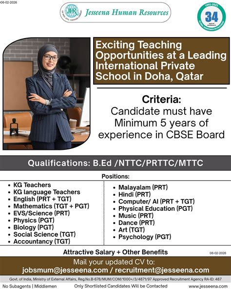 private teaching vacancies