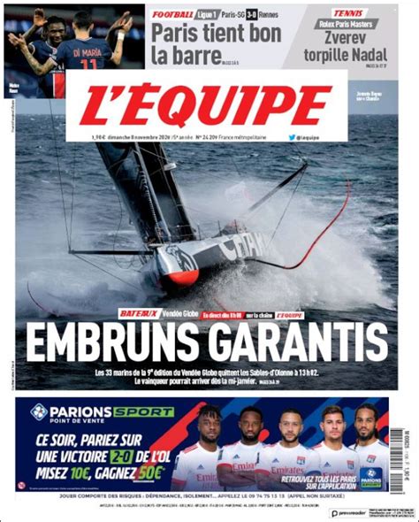 prix du journal l'equipe