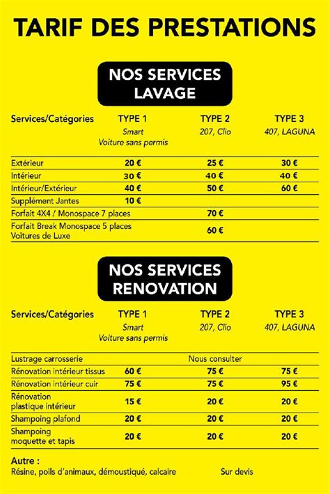 prix prestation de nettoyage