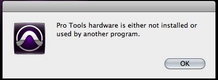 Pro Tools Hardware Is Either Not Installed Or Used