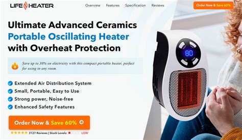 LifeSmart LifePro 1500W 3 Element Infrared Fireplace Heater LS