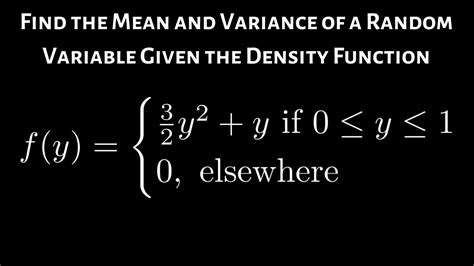 probability density function variance calculator