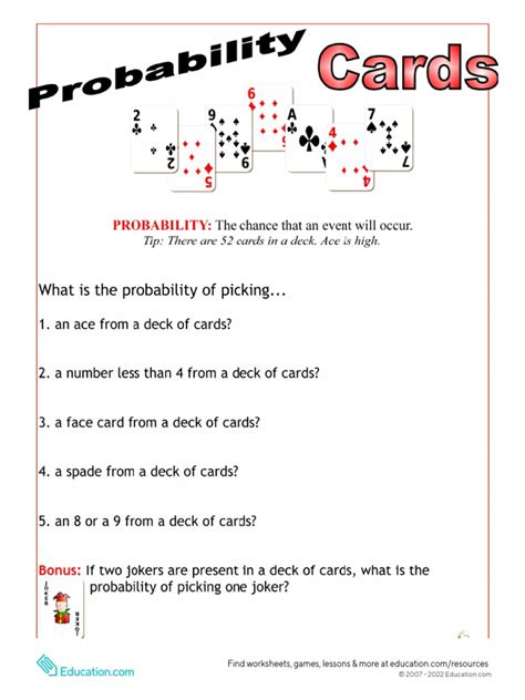 probability problems on cards pdf