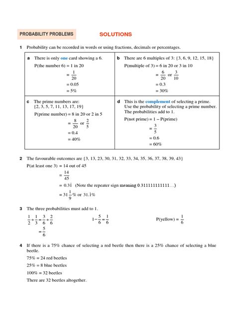 probability problems with solutions pdf