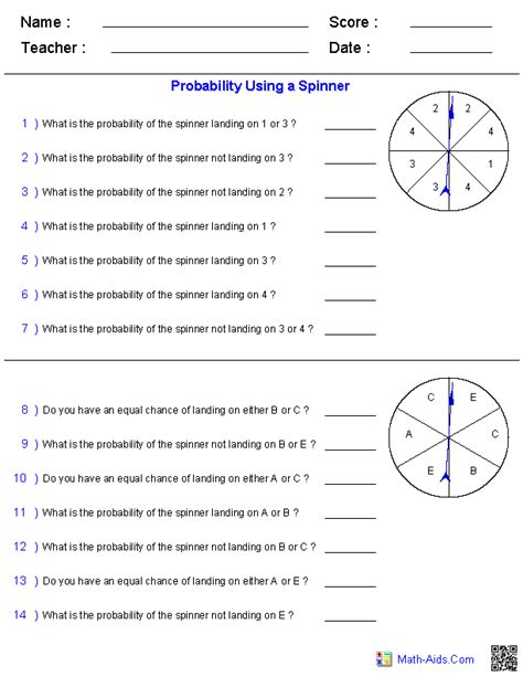 probability worksheet with answers pdf