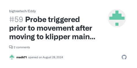 probe triggered prior to movement